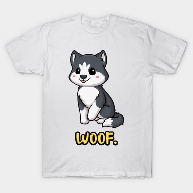 Chibi Kawaii Husky Dog T-Shirt by FoxyReign